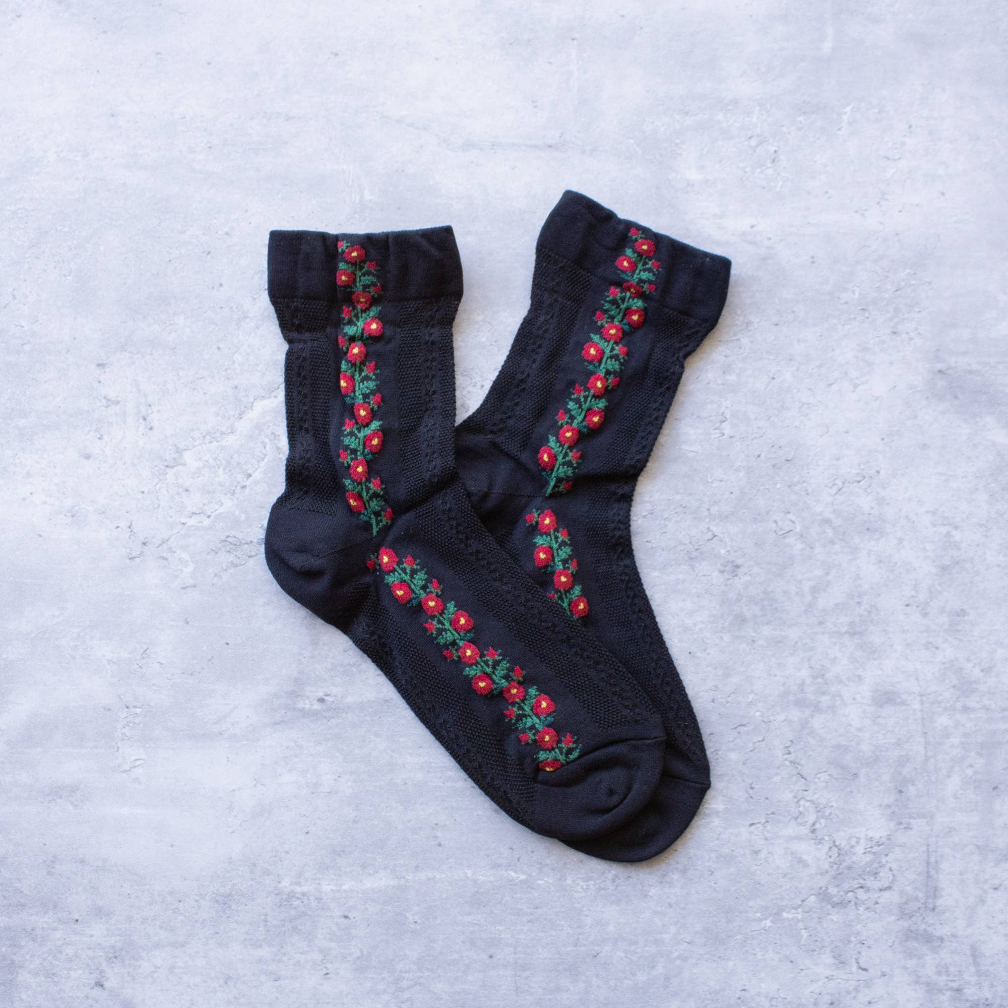 Floral Mesh Casual Socks