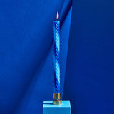 Rope Candles - Blue (2 Pack) - 11" Vibrant Taper Candles