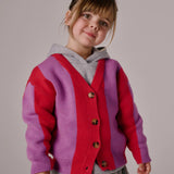 Red Stripe Cardigan  - Milk Teeth