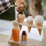Wooden Ice Cream Stand and Accessories