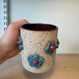 Speckled Clay -14 oz Handmade Sculpted Mug - Splish Splash Ceramics