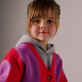 Red Stripe Cardigan  - Milk Teeth