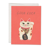 Good Luck Kitty encouragement greeting card