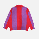 Red Stripe Cardigan  - Milk Teeth