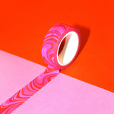 "Fruit Punch" Y2K Groovy Pink Marble Stationery Washi Tape