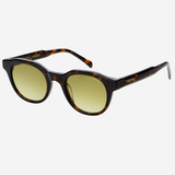 Cameron Acetate Unisex Round Sunglasses-Tortoise / Gradient Green