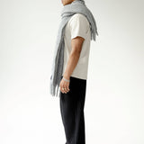 The Reykjavik Scarf with RWS Wool - Grey - FW25