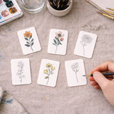 Paintable Watercolor Card Deck - Summer Flowers