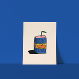 Juice box art print