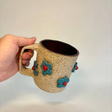 Speckled Clay -14 oz Handmade Sculpted Mug - Splish Splash Ceramics