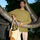 Ripple Tote - Tan/Butter