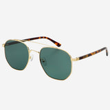 Austin Unisex Sunglasses - Gold / Green
