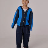 Blue Stripe Cardigan  - Milk Teeth