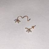 Mums earring- Asymmetric Pair: Gold Filled
