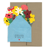 Thank You with Flowers - Die Cut Card