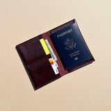 Passport Wallet - Plum Leather