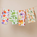 Asian Fruit Waffle Weave Kitchen Towel