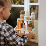 Wooden Ice Cream Stand and Accessories
