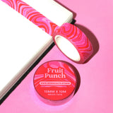 "Fruit Punch" Y2K Groovy Pink Marble Stationery Washi Tape
