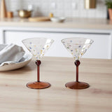Colorful Polka Dot Wine Glass | Cocktail/Champagne Glass