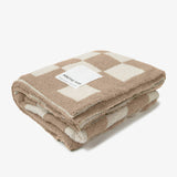 The Teddy Throw - 100% Recycled - Beige Check - FW25