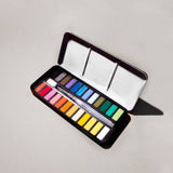 Watercolor paint set with water brush