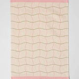 Wave Grid Woven Cotton Tea Towel - Natural