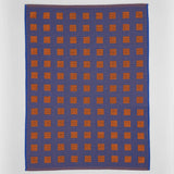 Squares Woven Terry Tea Towel – Burgundy/Blue