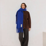 The Reykjavik Scarf with RWS Wool - Electric Blue - FW25