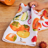 Asian Fruit Waffle Weave Kitchen Towel