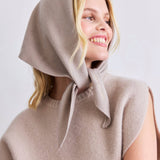 Merino Wool Triangle Scarf - Soft Taupe
