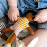 Cotton Knit Baby Rattle Toy: Buddy Citrus