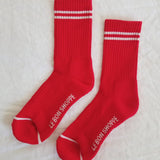 Le Bon Shoppe Boyfriend Socks: Red