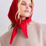 Merino Wool Triangle Scarf - Black