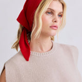 Merino Wool Triangle Scarf - Black