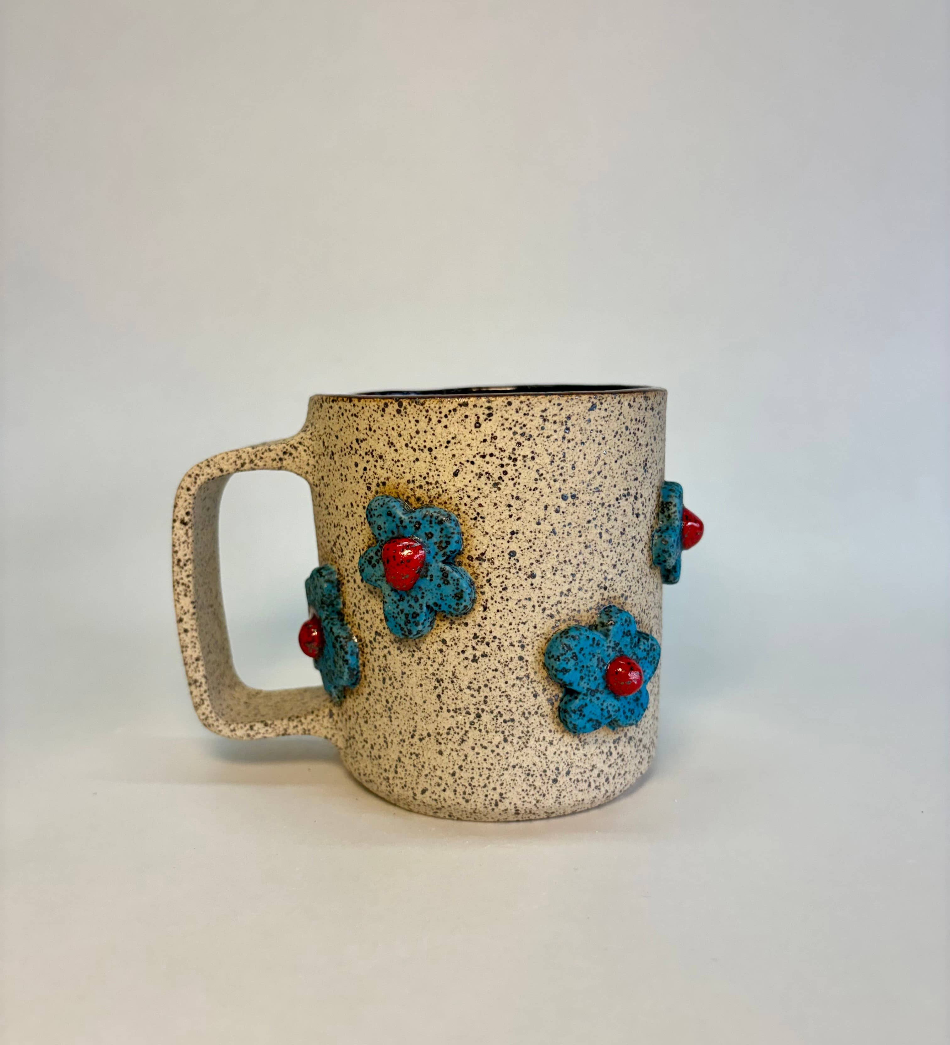 Speckled Clay -14 oz Handmade Sculpted Mug - Splish Splash Ceramics