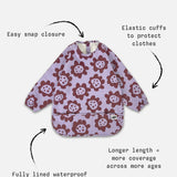 Violet Sunflowers Smock Bib - Milk Teeth