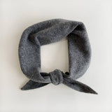 FUZZY WOOL CRAVAT SCARF - neutral: light gray