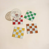 GLASS TILE COASTER - Key Lime Pie Milk Chocolate