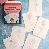 Paintable Watercolor Card Deck - Summer Flowers