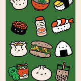 Kawaii Foods Sticker Sheet