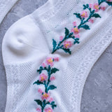 Floral Mesh Casual Socks