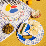 Bamboo Dinner Plates in Grid Set