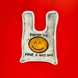 Smiley Takeout Bag Sticker