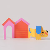Dog In House Fold Out Kid's Birthday Card