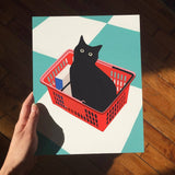 Black Cat Art Print