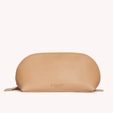 Sand Vegan Leather Domed Pouch Small