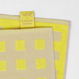 Squares Woven Terry Tea Towel – Oat/Yellow