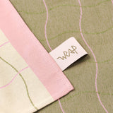 Wave Grid Woven Cotton Tea Towel - Natural