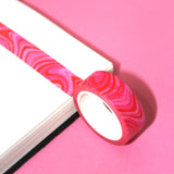 "Fruit Punch" Y2K Groovy Pink Marble Stationery Washi Tape